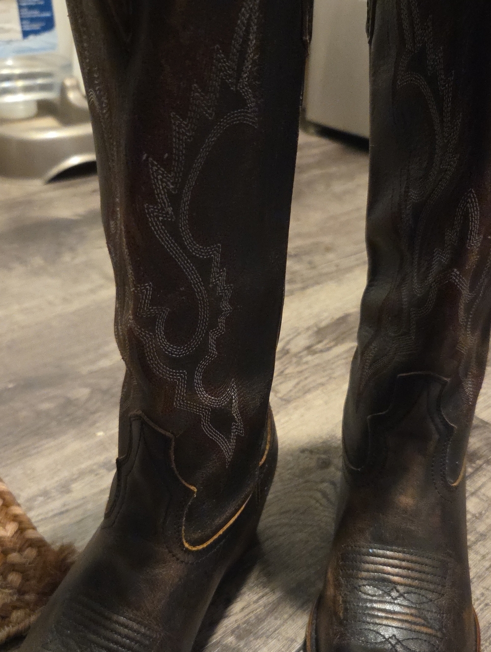 Freebird by Steven Brown Distressed Leather Cowboy Boots - Picture 4 of 10